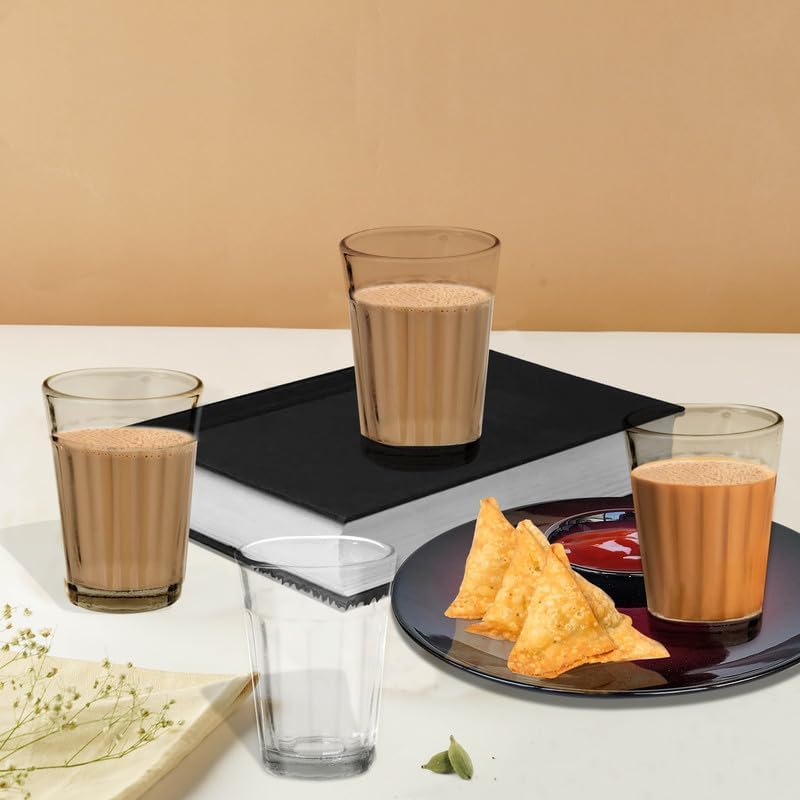 Indian Cutting Chai Glass with Iron Chikka Stand