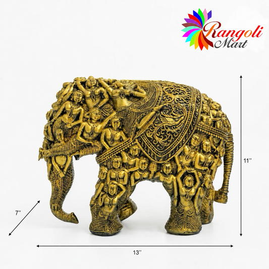 Royal Carved Elephant Statue