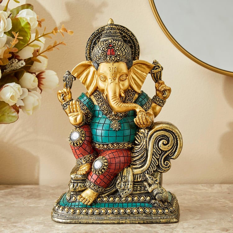 Ganesh Ji Sitting on Sofa Figurine