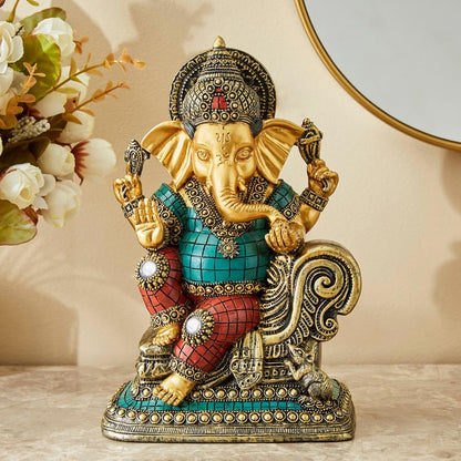 Ganesh Ji Sitting on Sofa Figurine