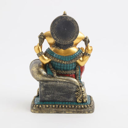 Ganesh Ji Sitting on Sofa Figurine