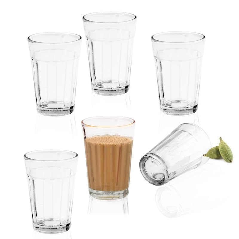 Indian Cutting Chai Glass with Iron Chikka Stand