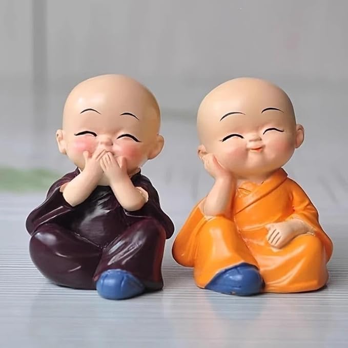 Cute Baby Monk Buddha Set