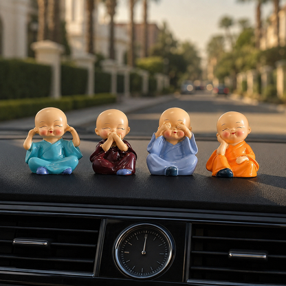 Cute Baby Monk Buddha Set