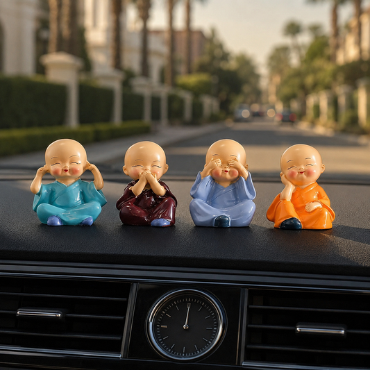 Cute Baby Monk Buddha Set