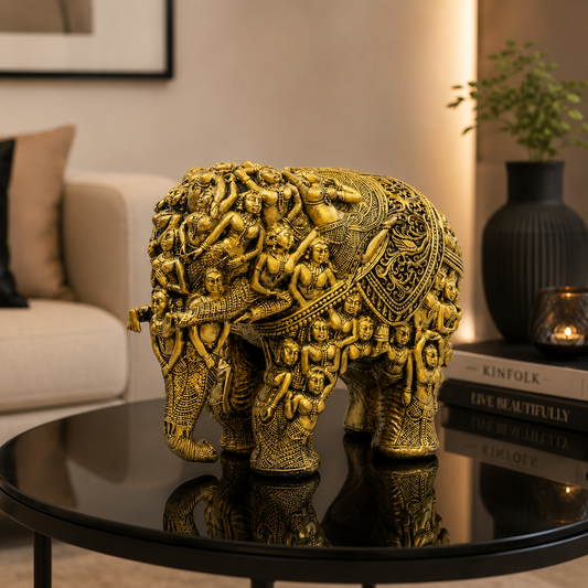 Royal Carved Elephant Statue