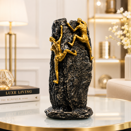 Modern Mountain Climber Sculpture