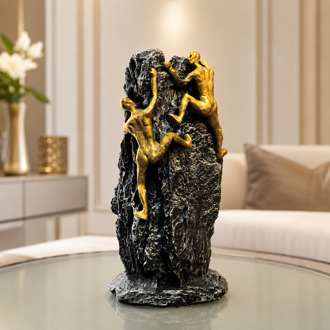 Modern Mountain Climber Sculpture