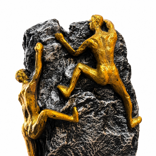 Modern Mountain Climber Sculpture