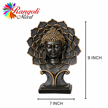 Flower Buddha Head Statue