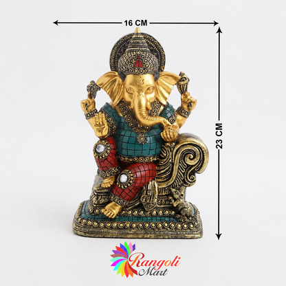 Ganesh Ji Sitting on Sofa Figurine