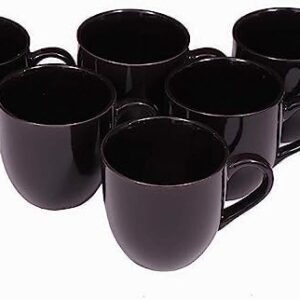 Black Cup Set of 6