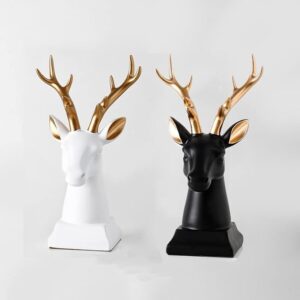 Reindeer Head Showpiece Set Of 2