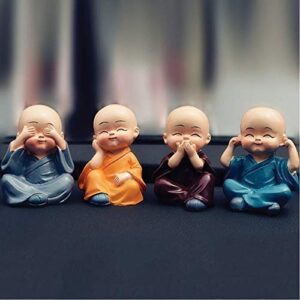 Buddha Monk Figurines  Set of 4