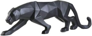 Modern Art Geometric Panther Statue