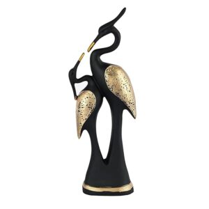 Kissing Black Swan Pair Showpiece