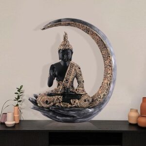 Meditating Moon Samadhi - Black Gold