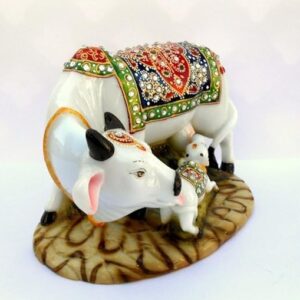 Meenakari Cow with Baby