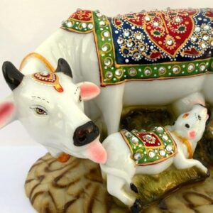 Meenakari Cow with Baby