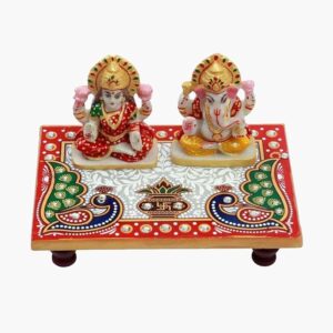 Marble Laxmi Ganesh Idol Chowki