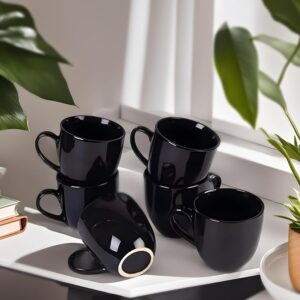 Black Cup Set of 6