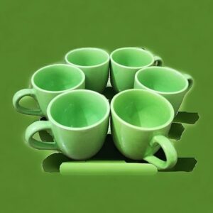 Green Cup Set of 6