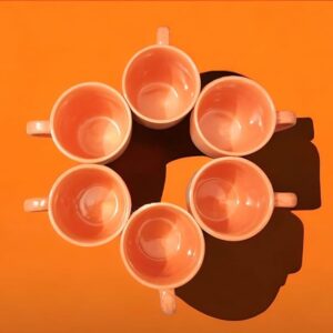 Orange Cup Set of 6