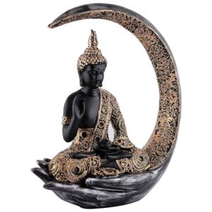 Meditating Moon Samadhi - Black Gold