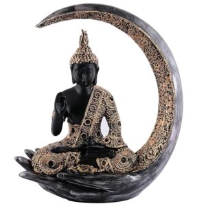 Meditating Moon Samadhi - Black Gold