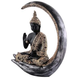 Meditating Moon Samadhi - Black Gold