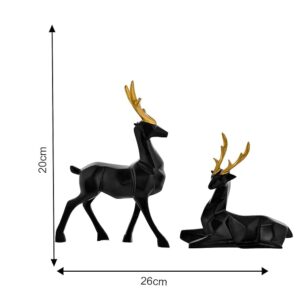Abstract Art Deer 2 pc Set Showpiece