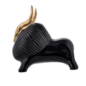 Black Horned Yak Table Accent
