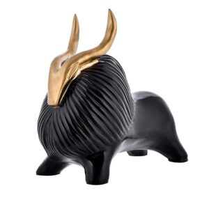 Black Horned Yak Table Accent
