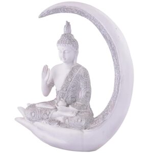 Meditating Moon Samadhi - White