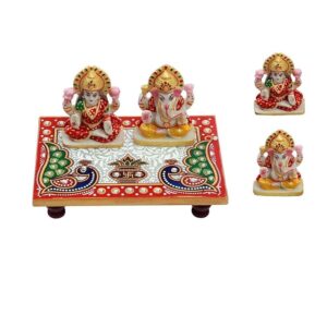 Marble Laxmi Ganesh Idol Chowki