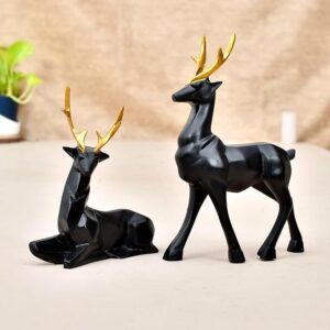 Abstract Art Deer 2 pc Set Showpiece
