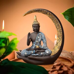 Meditating Moon Samadhi - Blue Gold