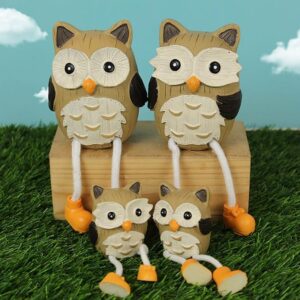Owl Family Couple Statue