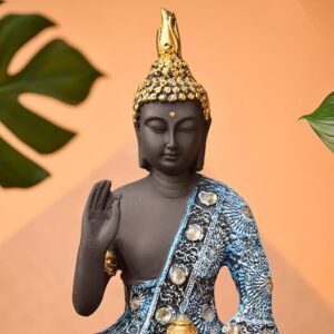 Meditating Moon Samadhi - Blue Gold