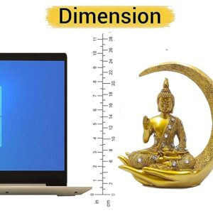 Meditating Moon Samadhi - Gold