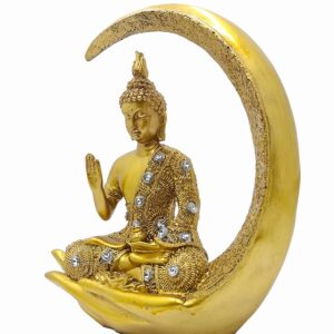 Meditating Moon Samadhi - Gold