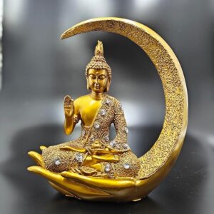 Meditating Moon Samadhi - Gold