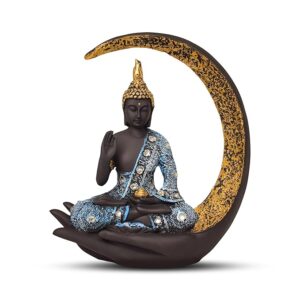 Meditating Moon Samadhi - Blue Gold
