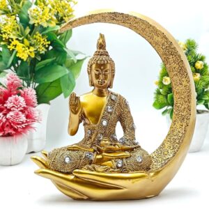 Meditating Moon Samadhi - Gold
