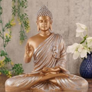 Meditating Samadhi Buddha - Golden Brown