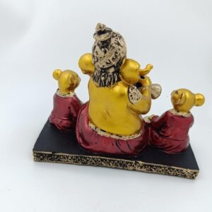 Ganesha Idol with Two Mouse Figurines
