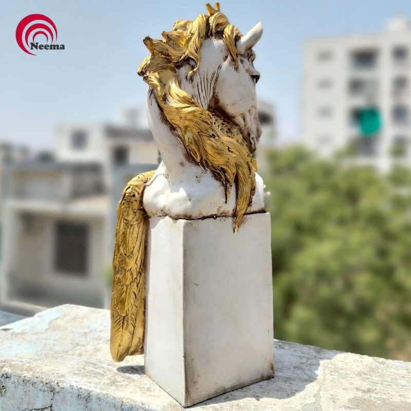 Horse Feathered Head Figurine