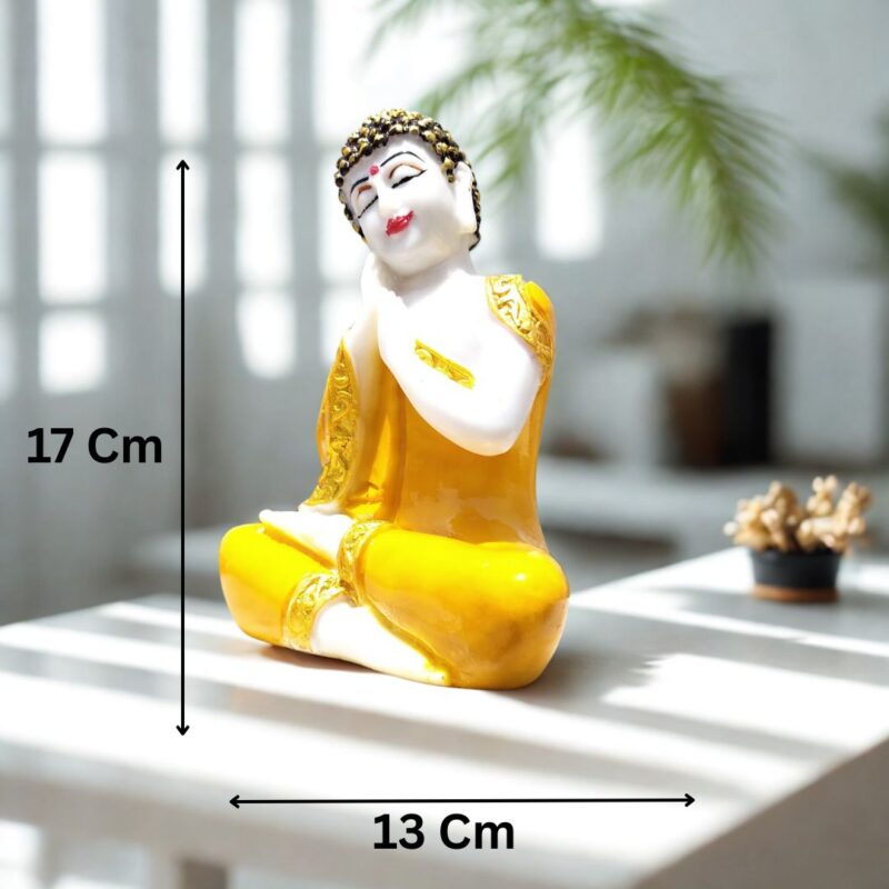 Thai Sitting Buddha Marble - Kesariya