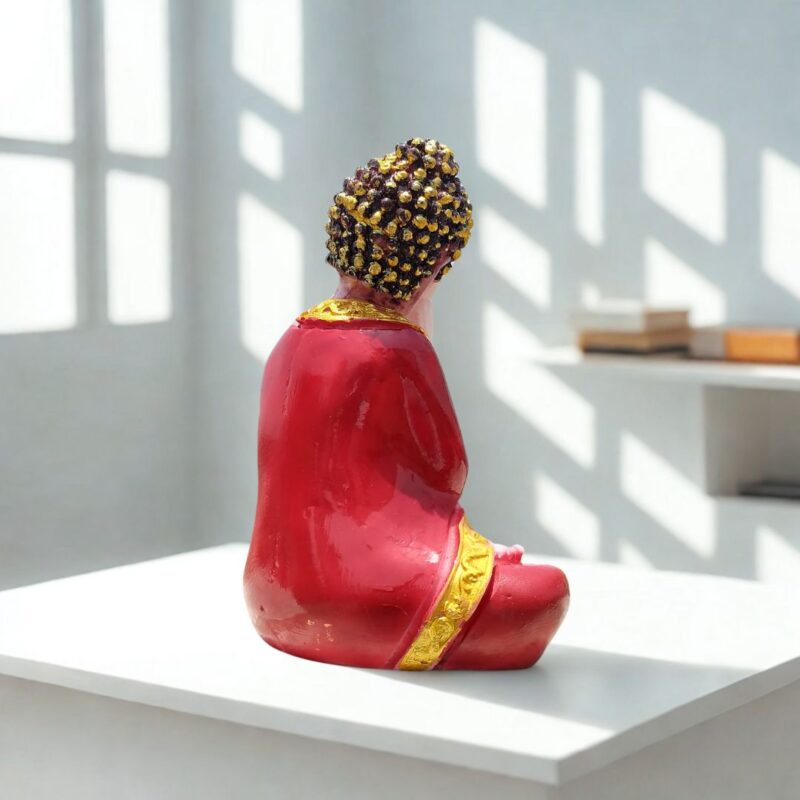 Thai Sitting Buddha Marble - Red
