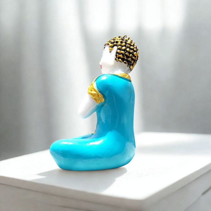 Thai Sitting Buddha Marble - Blue